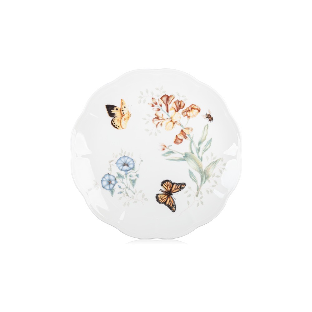 Тарелка обеденная 27,5см "Бабочки на лугу" "Бабочка-Монарх", Фарфор, Lenox, США