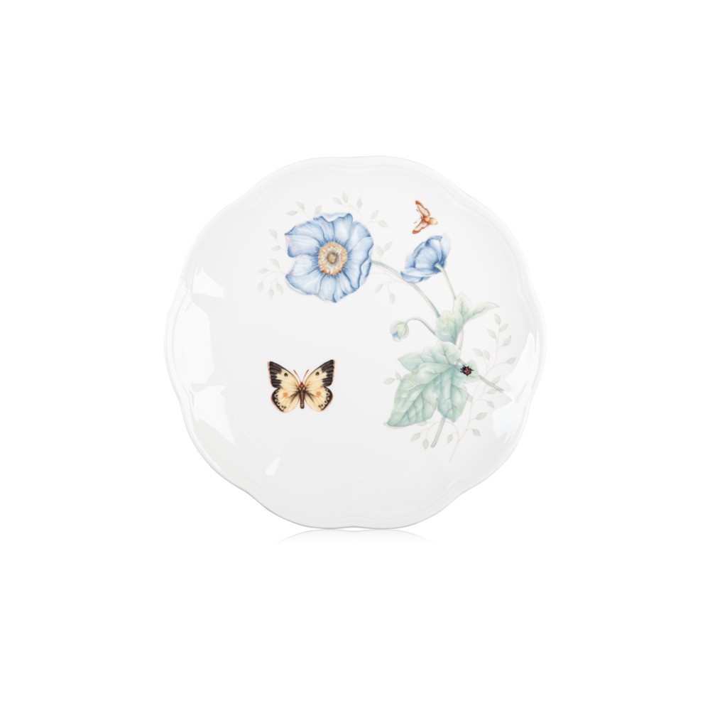 Тарелка акцентная 23см "Бабочки на лугу" "Бабочка-Монарх", Фарфор, Lenox, США