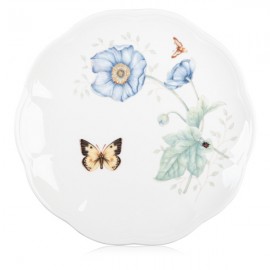 Тарелка акцентная 23см "Бабочки на лугу" "Бабочка-Монарх", Фарфор, Lenox, США