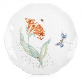 Тарелка акцентная 23см "Бабочки на лугу" "Стрекоза", Фарфор, Lenox, США