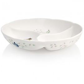 Менажница трехсекционная 23см "Бабочки на лугу", Фарфор, Lenox, США