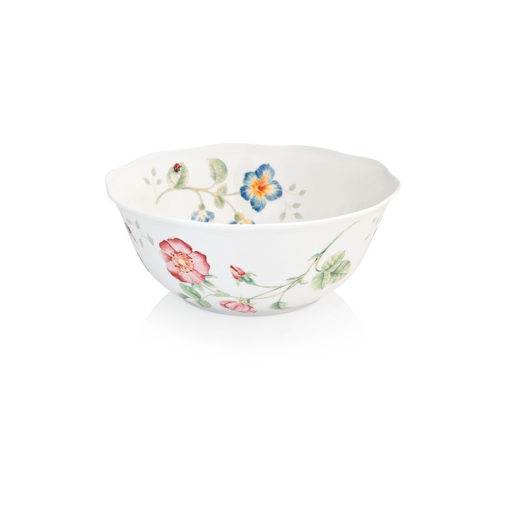 Салатник круглый 17см "Бабочки на лугу", Фарфор, Lenox, США