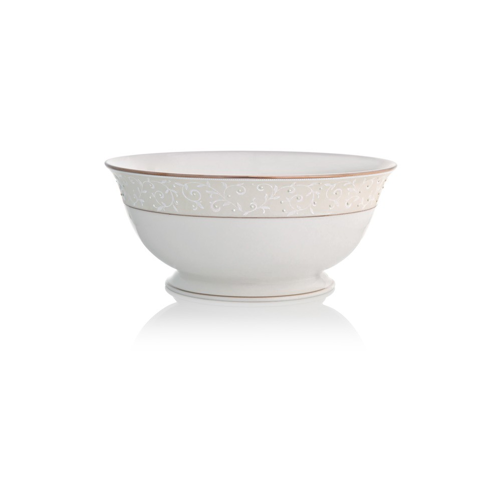 Салатник круглый 21,5см "Чистый опал", Фарфор костяной, Lenox, США