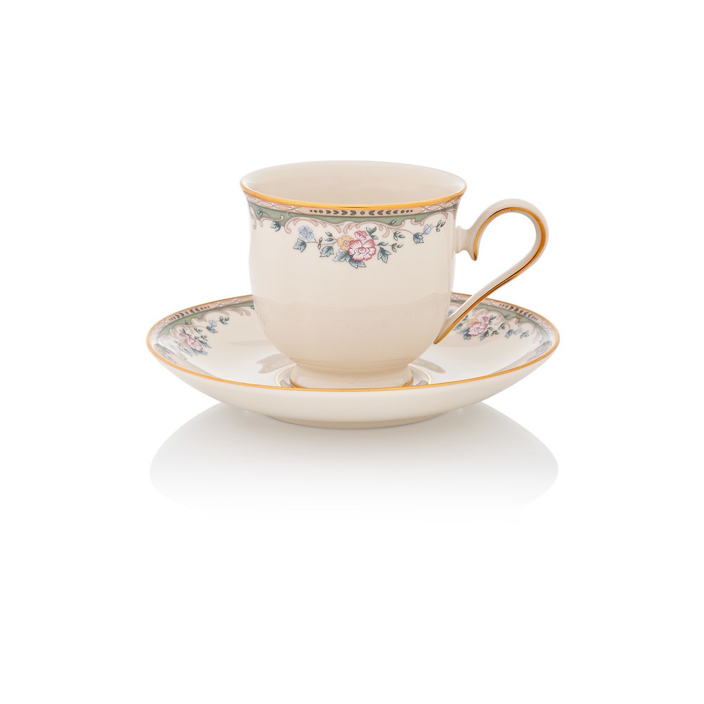 Чашка чайная с блюдцем 180мл "Весенняя аллея", Фарфор, Lenox, США