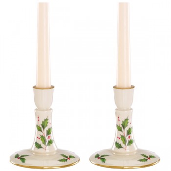 Набор из 2 подсвечников 11,5см "Новогодние праздники", Фарфор, Lenox, США