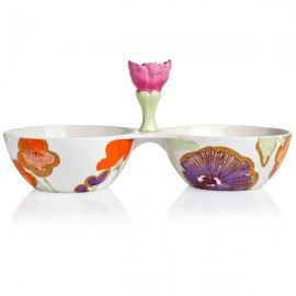 Блюдо двухсекционное 27см "Разноцветье", Фарфор, Lenox, США