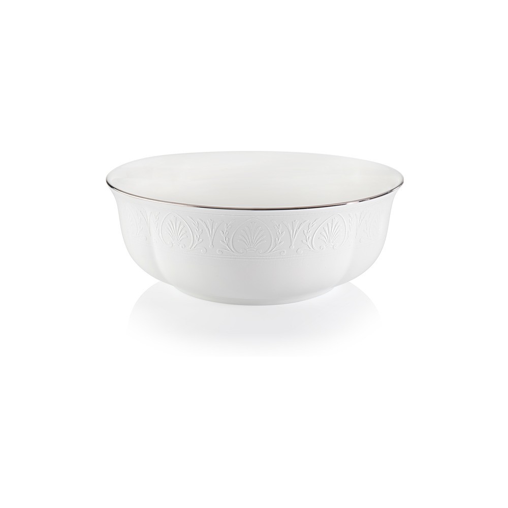 Салатник круглый 21,5см "Ханна, платиновый кант", Фарфор, Lenox, США