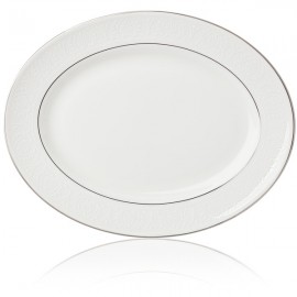Блюдо овальное 33см "Ханна, платиновый кант", Фарфор, Lenox, США
