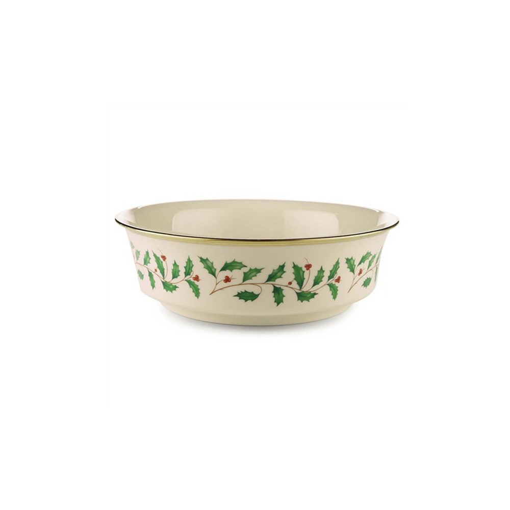 Салатник круглый 23,5 "Новогодние праздники", Фарфор, Lenox, США