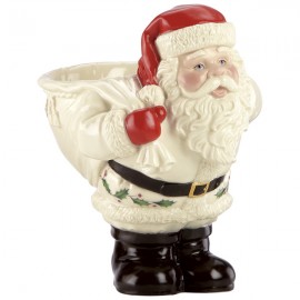 Чаша для конфет 15см "Дед Мороз с мешком, Новогодние праздники", Фарфор, Lenox, США