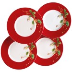 Набор из 4 тарелок десертных 18см "Рождественская песенка", Фарфор, Lenox, США