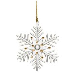 Набор из 4 новогодних украшений 4см "Снежинка", Фарфор, Lenox, США