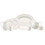 Сервиз столовый 6/27 "Чистый опал, рельеф", Фарфор, Lenox, США