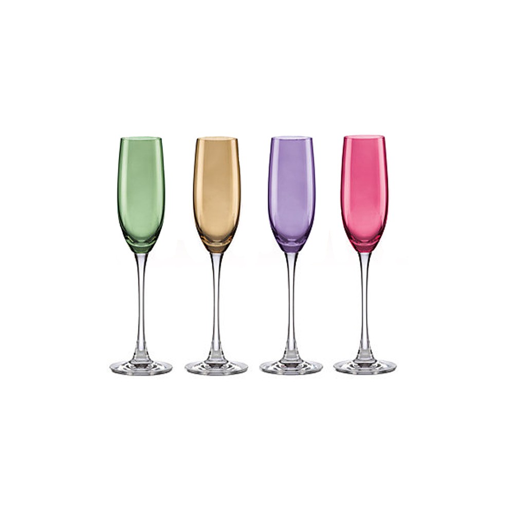Набор из 4 фужеров для шампанского 190мл "Тосканская классика" (цвет), Стекло, Lenox, США