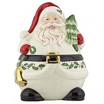 Банка для печенья 20см "Дед Мороз, Новогодние праздники", Фарфор, Lenox, США