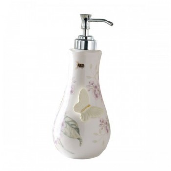 Диспенсер для лосьона 18см "Бабочки на лугу", Керамика, Lenox, США