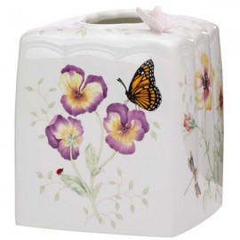Подставка для салфеток 15см "Бабочки на лугу", Керамика, Lenox, США