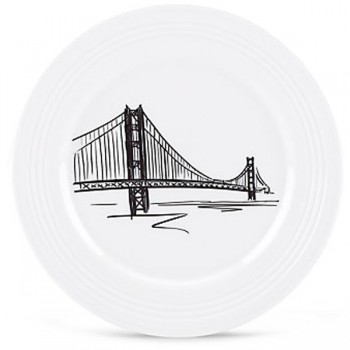 Тарелка акцентная 23см "Сан Франциско" "Аллея "Тин-Кен", Фарфор, Lenox, США