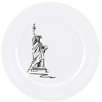 Тарелка акцентная 23см "Нью Йорк" "Аллея "Тин-Кен", Фарфор, Lenox, США