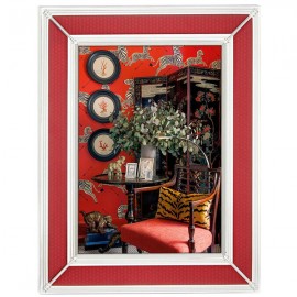 Рамка для фото 12,5х17,5см "Муар. Зебры, Скаламандре", Посеребрение, Lenox, США