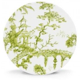 Тарелка закусочная 23см "Шелковая сказка, Скаламандре" (зеленый), Фарфор, Lenox, США
