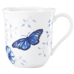 Кружка 360мл "Бабочки на лугу" (синий), Фарфор, Lenox, США