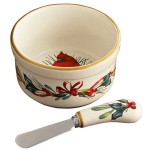 Чаша для паштета с ножом 14см "Кардинал", Фарфор, Lenox, США
