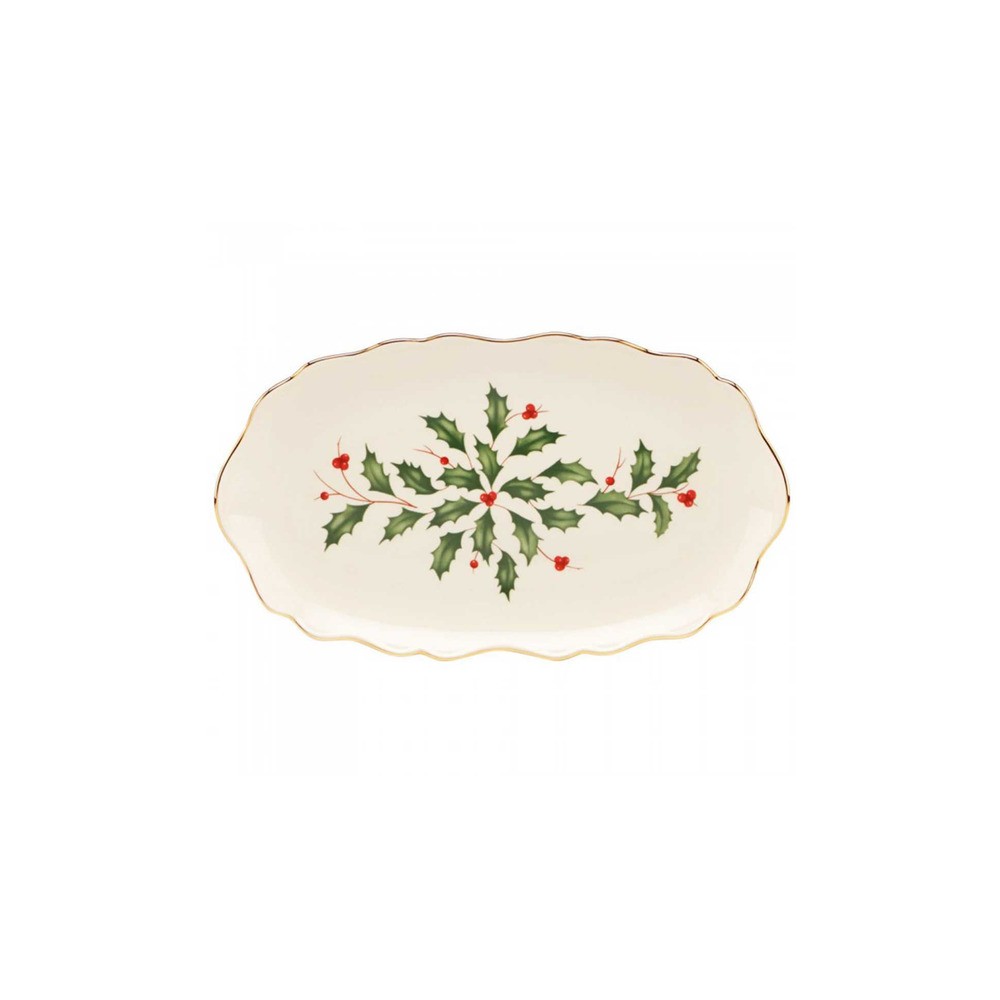 Блюдо овальное 30см "Новогодние праздники", Фарфор, Lenox, США