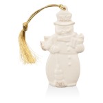 Украшение новогоднее "Снеговик с подарком", Фарфор, Lenox, США