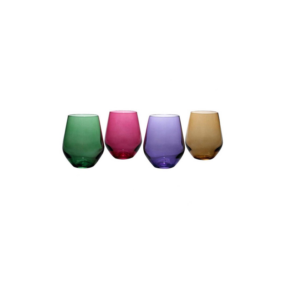 Набор из 4 стаканов для воды 600мл "Тосканская классика" (цвет.), Хрусталь, Lenox, США