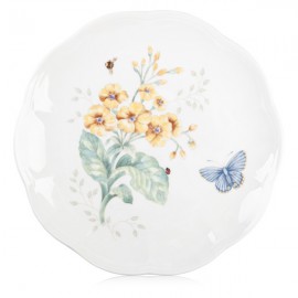 Тарелка акцентная 23см "Бабочки на лугу", Фарфор, Lenox, США