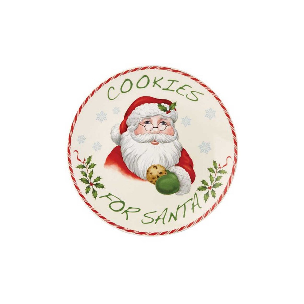 Тарелка 23см "Печенье для Деда Мороза", Фарфор, Lenox, США