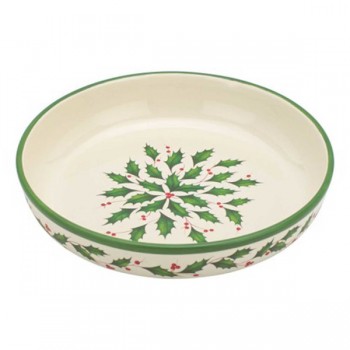 Блюдо для запекания круглое 24см "Новогодние праздники", Фарфор, Lenox, США