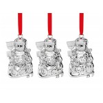 Набор из 3 новогодних украшений 7см "Снеговики", Фарфор, Lenox, США