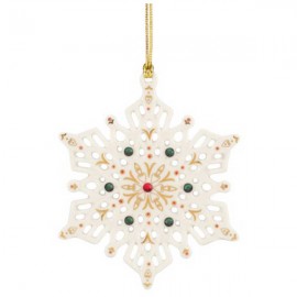 Украшение новогоднее 10см "Драгоценная снежинка", Фарфор, Lenox, США