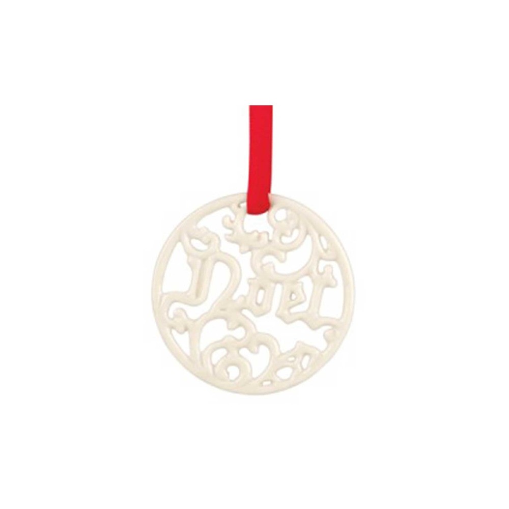 Украшение новогоднее, медальон 6см "Рождество", Фарфор, Lenox, США