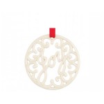 Украшение новогоднее, медальон 6см "Радость", Фарфор, Lenox, США