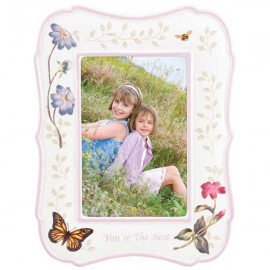 Рамка для фото 10х12см "Бабочки на лугу" "Лучший друг", Фарфор, Lenox, США