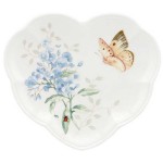 Блюдо - сердце "Бабочки на лугу", Фарфор, Lenox, США