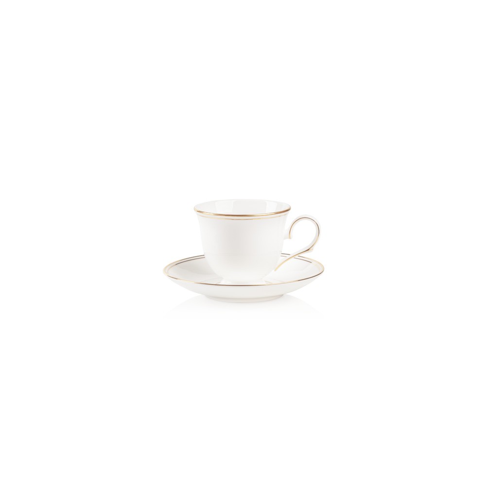 Чашка чайная с блюдцем 180мл "Федеральный, золотой кант", Фарфор, Lenox, США