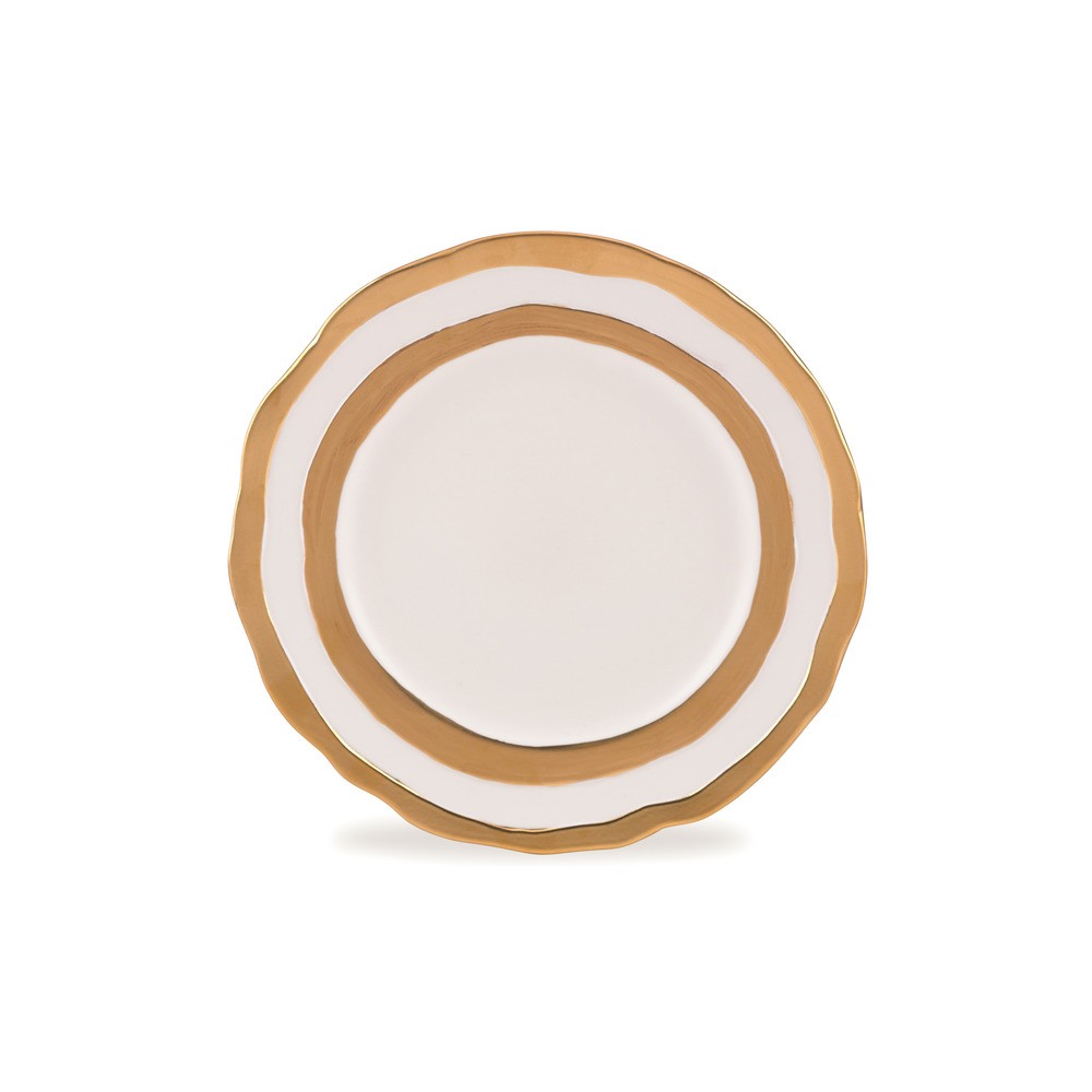 Тарелка закусочная 24см "Комо" (золотая), Фарфор, Lenox, США