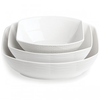 Набор из 3 салатников 26,24,15см "Праздник 365, плетение" (белый), Фарфор, Lenox, США