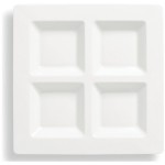 Менажница четырехсекционная 27см "Праздник 365" (белый), Фарфор, Lenox, США
