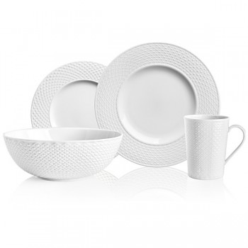 Набор 1/4 "Праздник 365, рельеф" (белый) п/к, Фарфор, Lenox, США