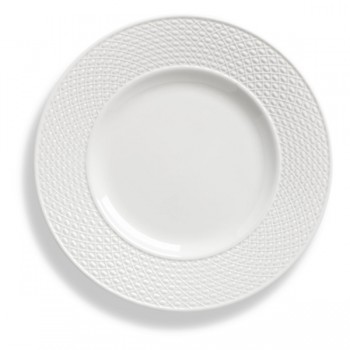 Тарелка акцентная 23см "Праздник 365, рельеф" (белый), Фарфор, Lenox, США