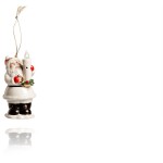 Украшение новогоднее 13см "Дед Мороз со свечой" (светящееся), Фарфор, Lenox, США