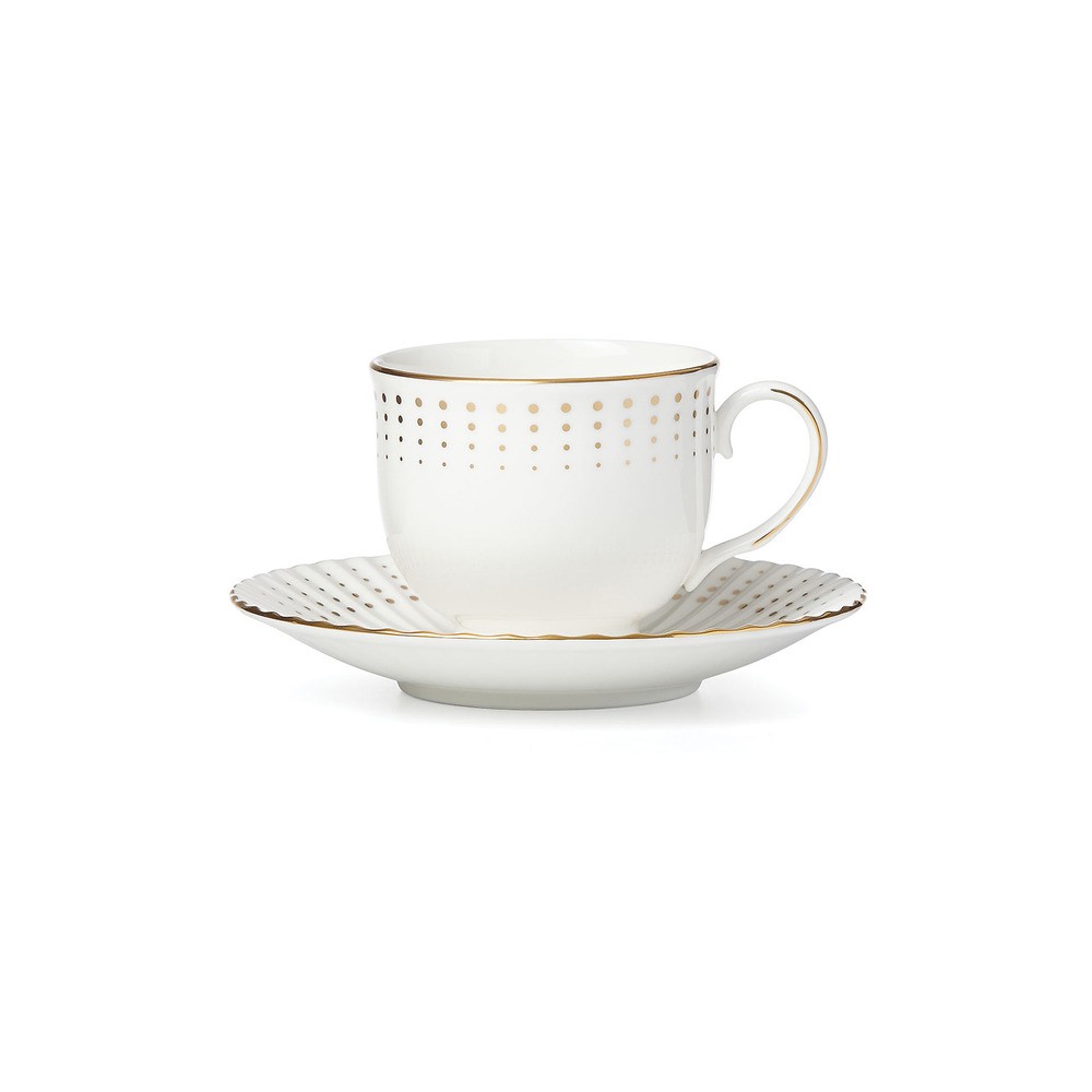 Чашка чайная с блюдцем "Золотой водопад" 150мл, Фарфор, Lenox, США