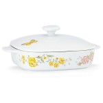 Блюдо для запекания с крышкой 23х30см "Бабочки на лугу", Фарфор, Lenox, США
