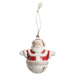 Украшение новогоднее 6см "Дед Мороз" (с колокольчиком), Фарфор, Lenox, США