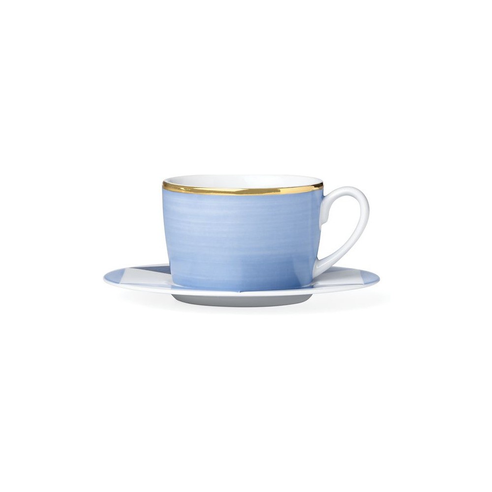 Чашка чайная с блюдцем 200мл "Аззурро" (Лука Андрисани), Фарфор, Lenox, США